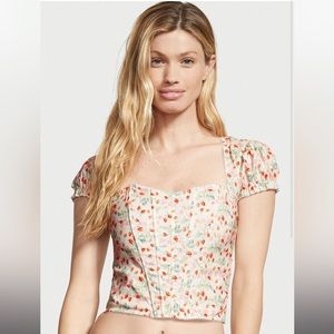 NWT RARE Victorias Secret Strawberry Corset Crop Top